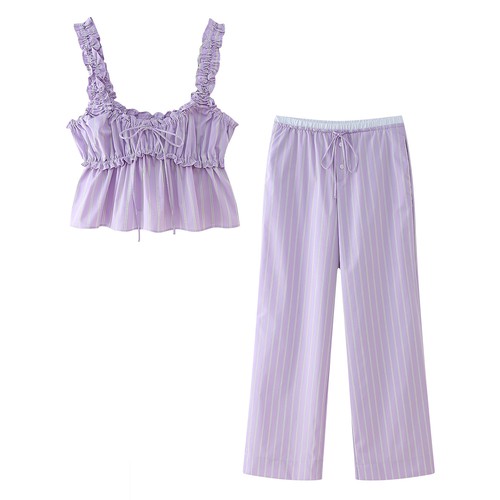 Pink Ripple, striped casual set, SSE6889