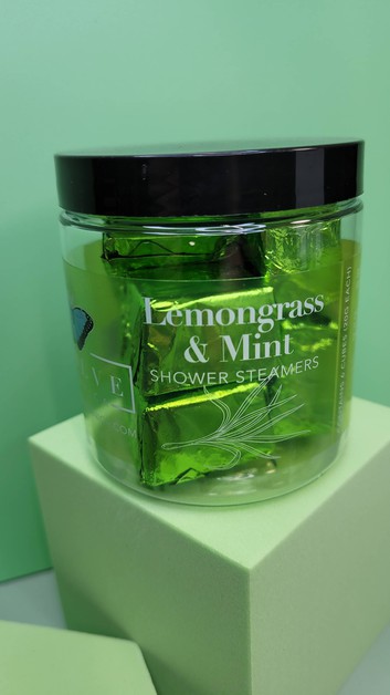 Evolve Botanica, Shower Steamers - Lemongrass Mint (6 per jar), EV-STMLmnGrs