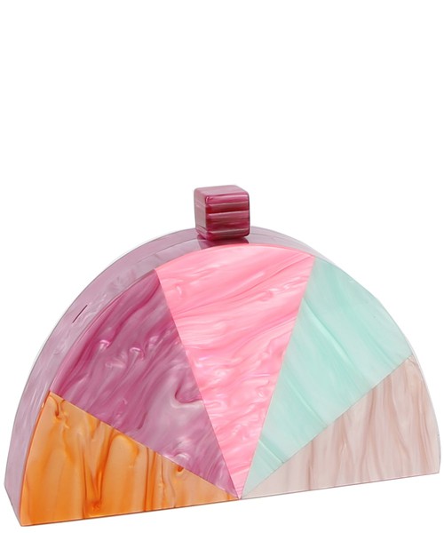 Princess Purse, Multi Color Acrylic Evening Purse, LGZ069