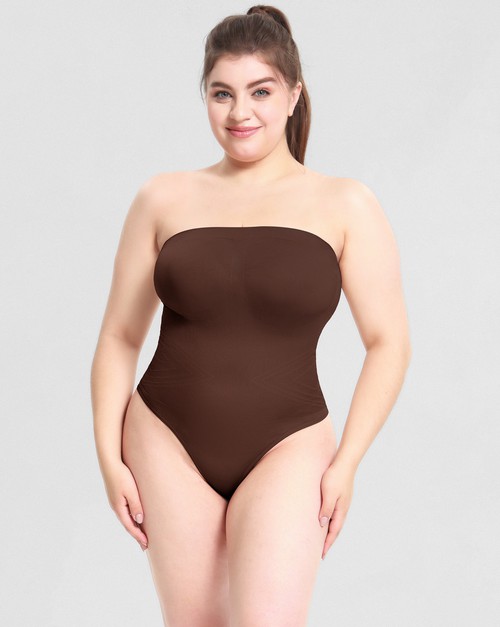 TOP WOMAN, Removable Shoulder Strap Seamless Bodysuit, C82_BODYSUIT