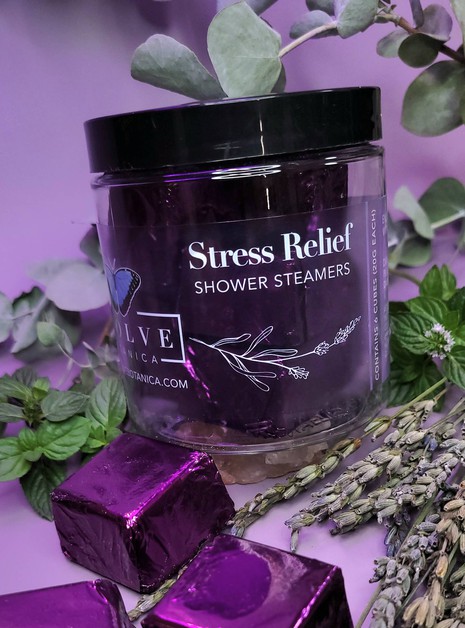 Evolve Botanica, Shower Steamers - Stress Relief (Lavender Mint) (6perJar), EV-STMStrss