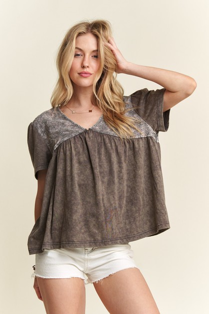 ADORA, CET3669WN - EMBROIDERED WASHED BABYD, CET3669WN_K01