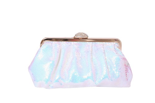 NIMA Accessories Inc, Ladies Soft Clutch Metallic Evening Bag Handbag, HBG103854