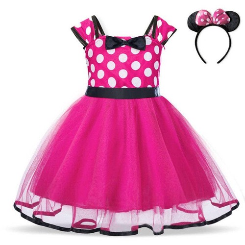 Loprit, Princess Pink Polka Dot Dress for Girls, ZT-6125039