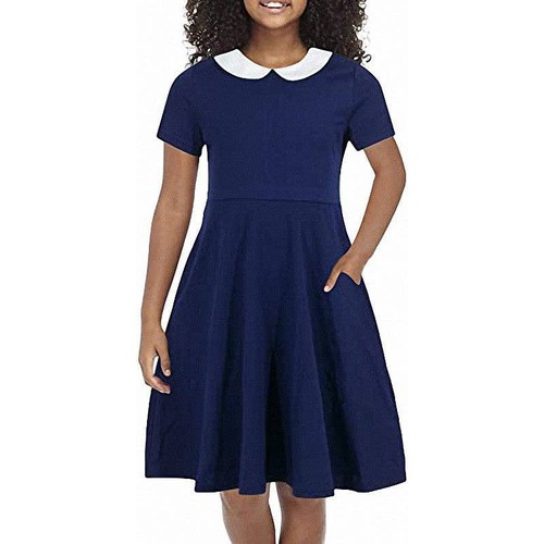 Loprit, Chic Solid Color Dress for Girls, ZT-6125054