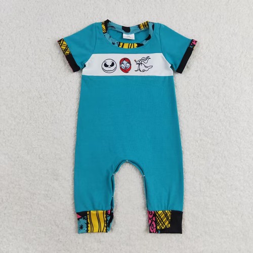 Yawoo Garments, Short sleeves patchwork baby boy Halloween romper, SR1830