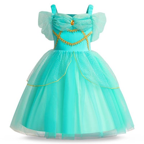 Loprit, One-Shoulder Aladdin Princess Dress for Girls, ZT-6124966