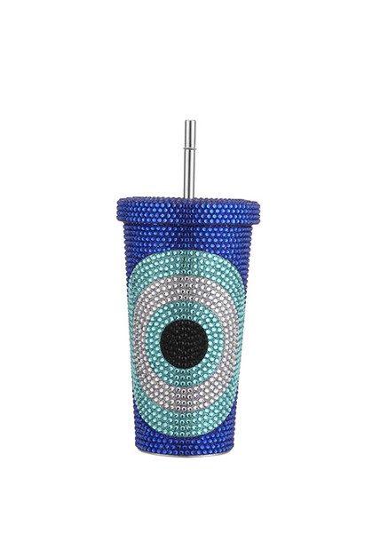 FAME ACCESSORIES, Rhinestone Studded Evil Eye Blin..., CUP042-NM