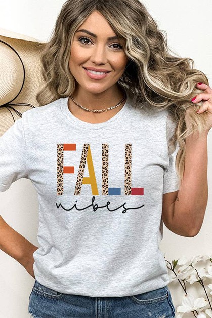 CALI BOUTIQUE, Fall Clothing Leopard Fall Vibes Tee, 50421ss