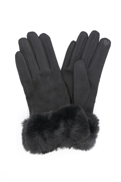 ANARCHY STREET, Faux Fur Cuff Suede Smart Touch ..., MG0090-SP