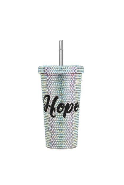FAME ACCESSORIES, Rhinestone Studded Hope Bling Tu..., CUP045-NM