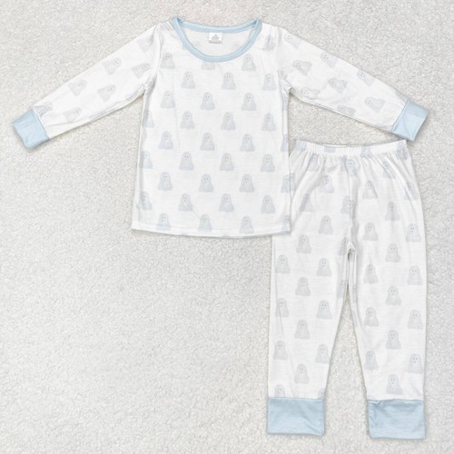Yawoo Garments, Light blue dog long sleeves kids boys pajamas, BLP0540
