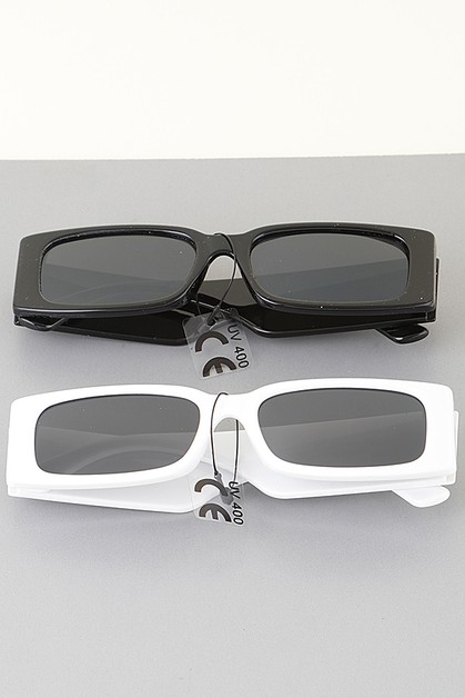 3AM, Shiny Wide Cut Bar Sunglasses, SA952