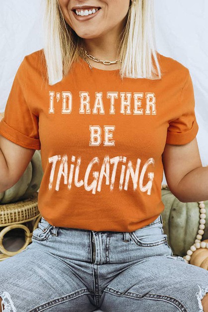 CALI BOUTIQUE, Change Fall Graphic Tee I`d Rather Be Tailgating, RatherTGSS