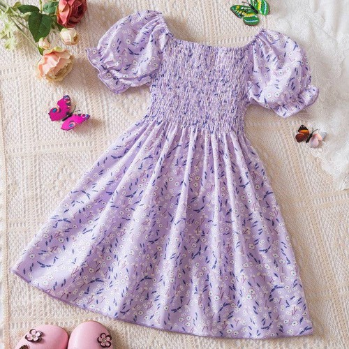 Loprit, Floral Charm Girls Short Sleeve Dress, ZT-6125002