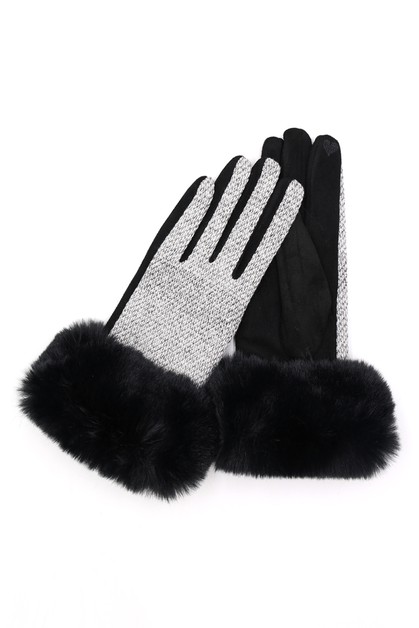 FAME ACCESSORIES, Winter Faux Fur Cuff Smart Touch..., MG0086-SP
