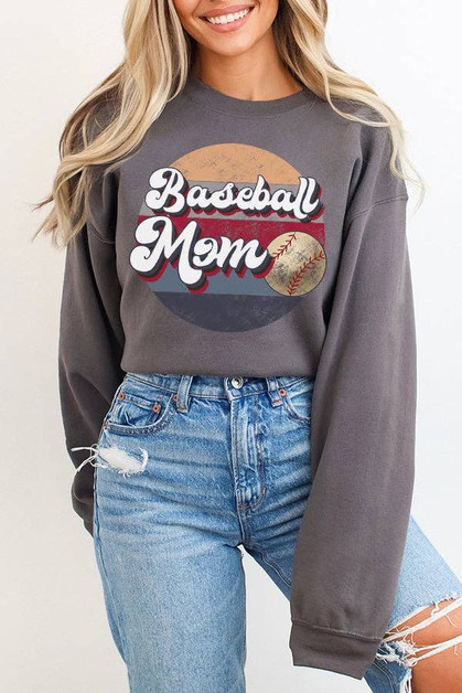 CALI BOUTIQUE, Game Day Apparel Baseball Mom Graphic Sweatshirt, 27021sw