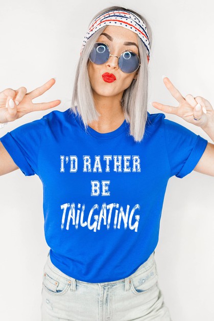 CALI BOUTIQUE, Game Day Fall Football Tee I`d Rather Be Tailgating, RatherTailgSS