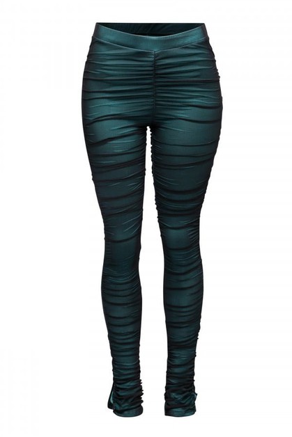 BLACK PEARLS CLOTHING, Double layered ruched leggings, P2777