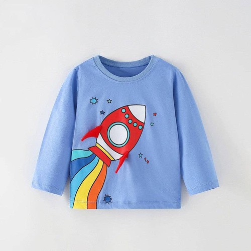 Loprit, Cute Cartoon Printed Long Sleeve T-Shirts for Baby Boys, ZT-6123323