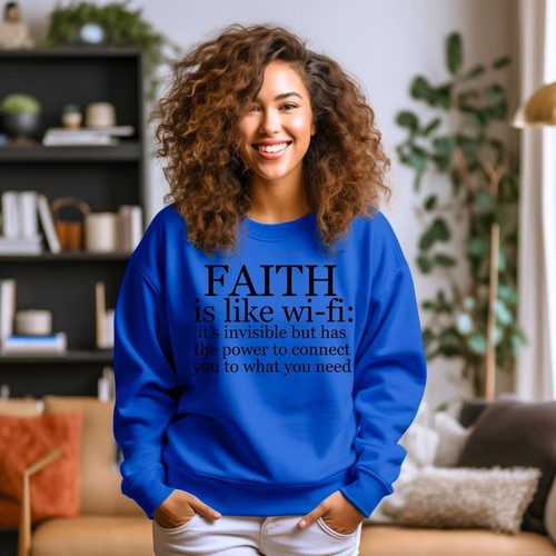 MidWest Tees, Faith Is Like Wifi Fleece, FaithIsLikeWifiFleece