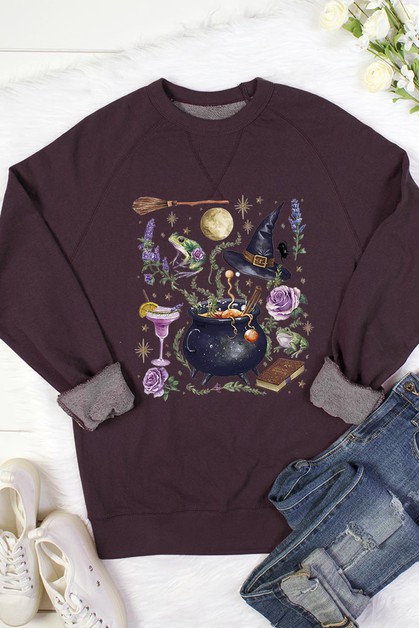COLOR BEAR, Halloween Witch Collage Graphic Sweatshirts, RT901P-E2502