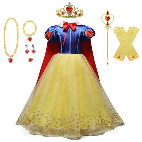 Nova Kris, Snow White Princess Costume with Tulle Puff Skirt and Cape, ZT-6125016