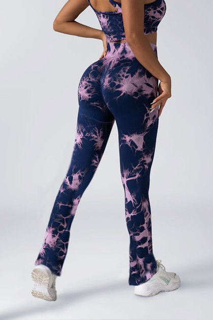 COLOR 5, Seamless flare yoga legging with scrunch, AL8538-Navy