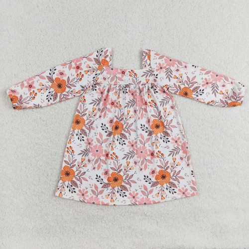 Yawoo Garments, Long sleeves floral kids girls fall dresses, GLD0535