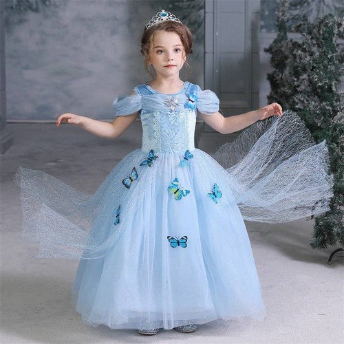 Loprit, Cinderella Inspired Puff Sleeve Girl`s Dress, ZT-6125021