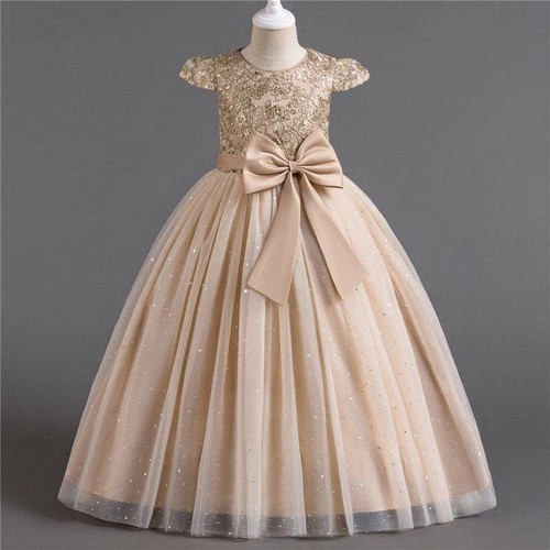 Loprit, Sequined Sleeveless Floor-Length Dress for Kids, ZT-6124971