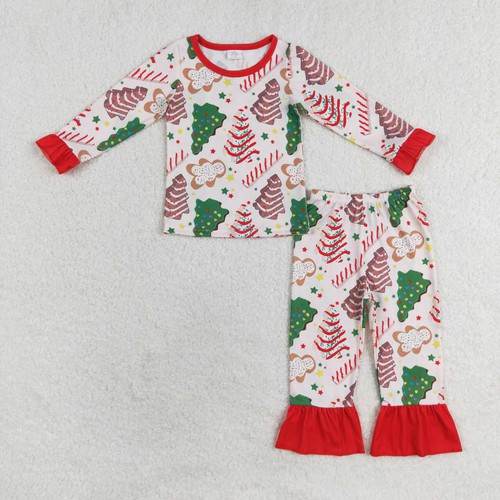 Yawoo Garments, Christmas tree cake gingerbread girls bamboo pajamas, GLP1321