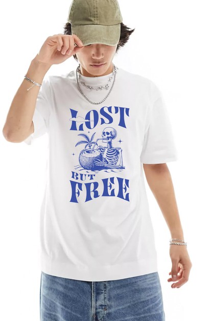 NoBrand, LOST BUTT FREE GRAPHIC MENS TEE, DOT-L4384