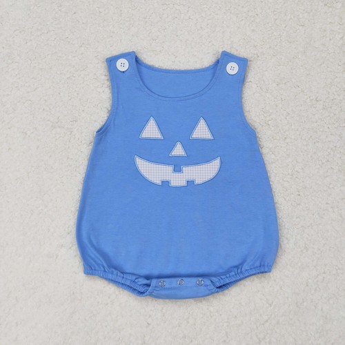 Yawoo Garments, Light blue sleeveless baby boys Halloween romper, SR1926