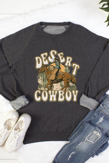BELLA CLOSET, Desert Cowboy Graphic Sweatshirts, RT901P-E2508