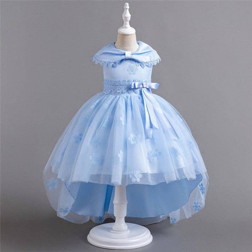 Loprit, Solid Color Butterfly Bowknot Train Puffy Dress for GirlsI, ZT-6124993