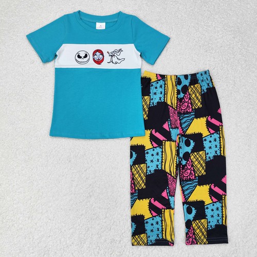 Yawoo Garments, Short sleeves top patchwork pants boys Halloween set, BSPO0416