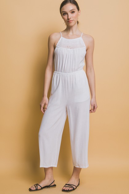 I LOVE S&S, Linen Jumpsuit With Spaghetti Straps, 3720RN-5