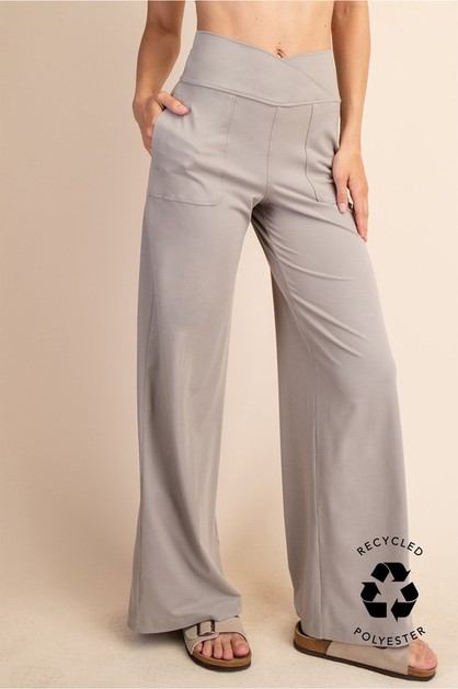 Sunday Morning, PLUS SIZE V WAIST WIDE RECYCLED BUTTER PANT, P4763PL37
