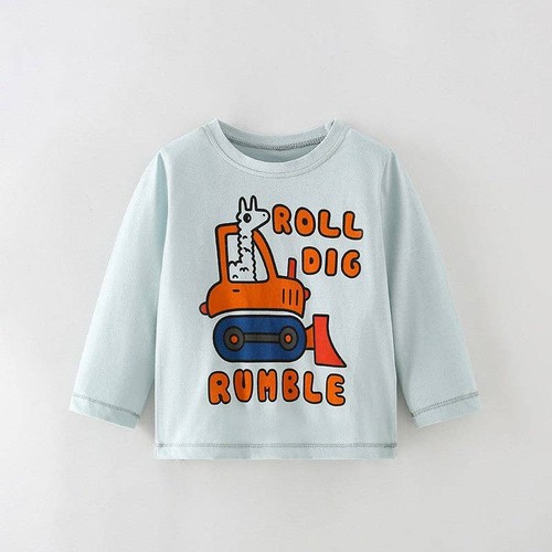 Loprit, Baby Boys` Cartoon Print Crewneck Long Sleeve T-Shirt, ZT-6123316