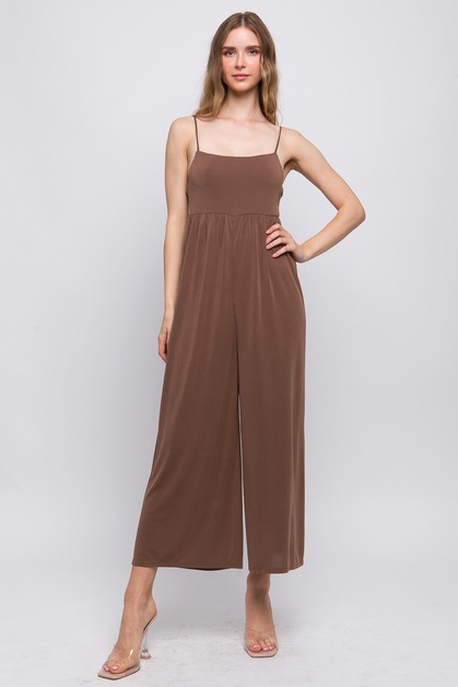 I LOVE S&S, Relaxed Solid Wide Leg Jumpsuit, 3618RM-5
