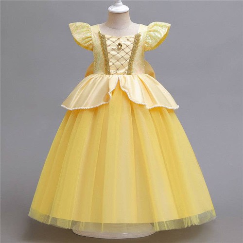 Nova Kris, Princess Belle Bubble Sleeve Cosplay Dress, ZT-6125050