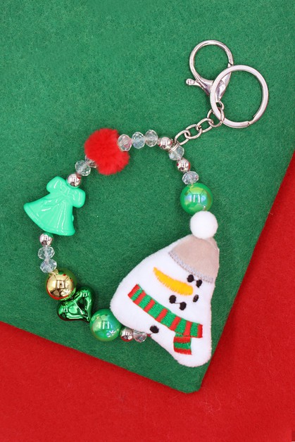 FAME ACCESSORIES, Beaded Triangle Snowman Christma..., MK1011-SP