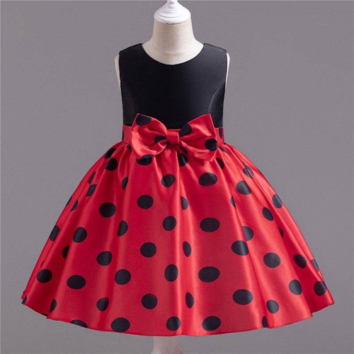 Loprit, Minnie Mouse Inspired Polka Dot Print Princess Dress for Gir, ZT-6125006