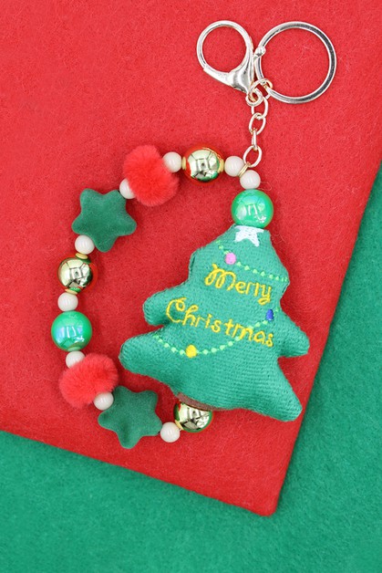 FAME ACCESSORIES, Beaded Christmas Tree Key Chain, MK1015-SP