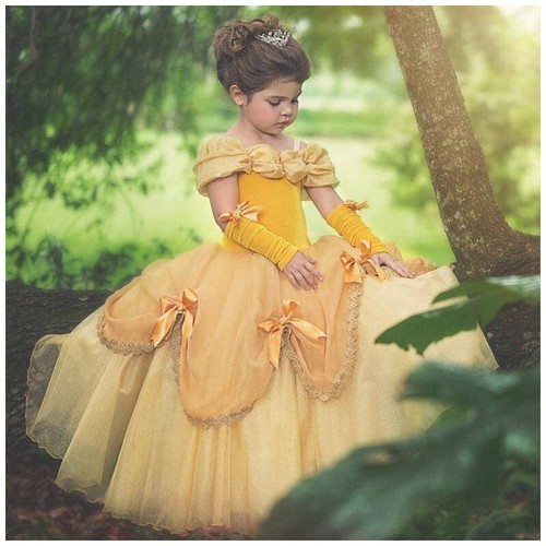 Colorblock One-Shoulder Princess Dress