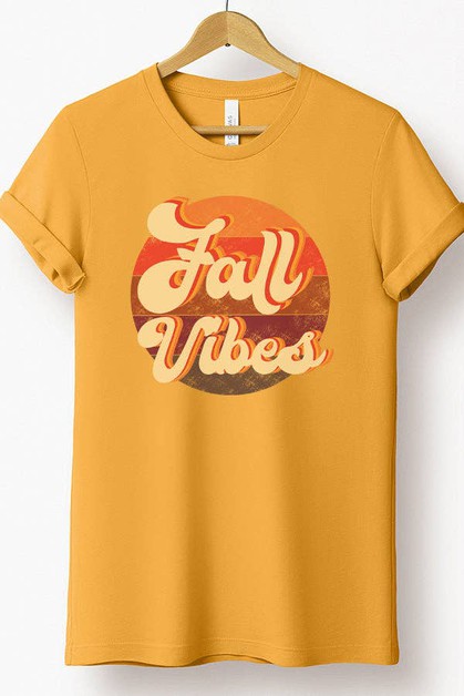 CALI BOUTIQUE, Fall Clothing Fall Vibes Circle Graphic Tee, 56021ss