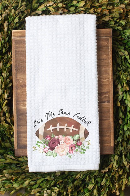 CALI BOUTIQUE, Love Me Some Football Gameday Fall  Waffle Weave Fall Towel, 52921t