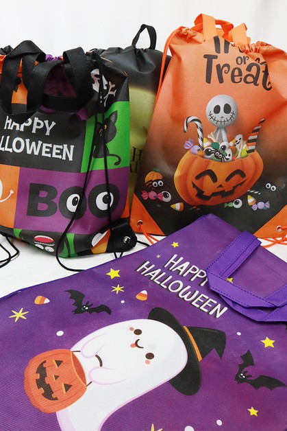 Love and Repeat, Halloween Theme Drawstring Reusable Backpack, LRSSSHW2402