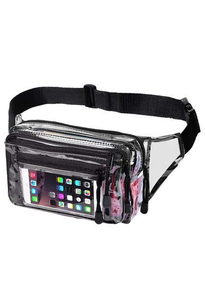 CAP ZONE, Transparent Clear Multi-Compartment Fanny Pack, Bag-1474-1060